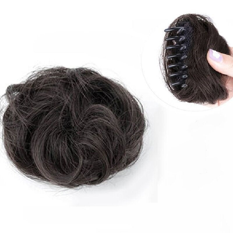 Curly Voluminous Wig Bun