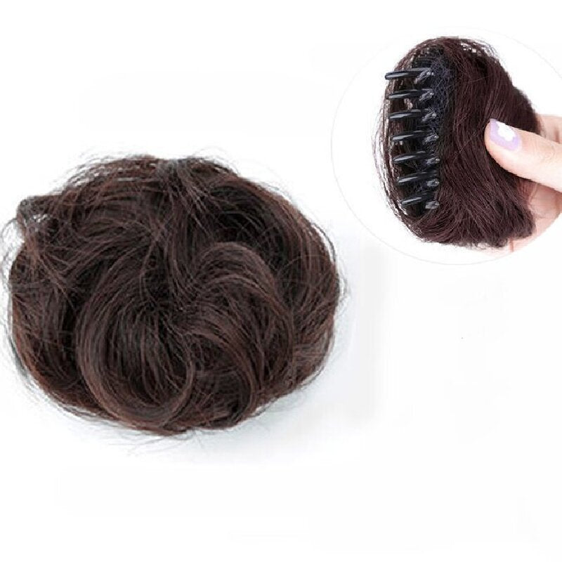 Curly Voluminous Wig Bun