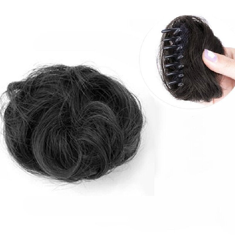 Curly Voluminous Wig Bun