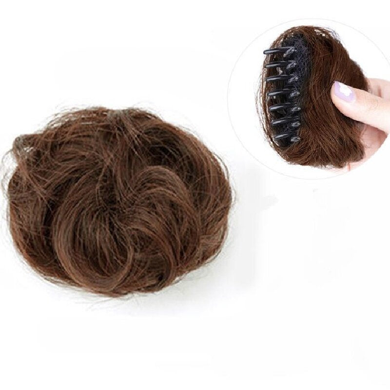 Curly Voluminous Wig Bun