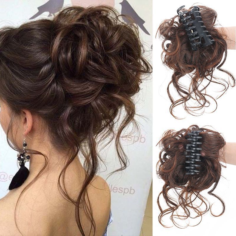 Elegant Black Spiral Curl Wig Top Knot for Ladies: Versatile Beauty Solution