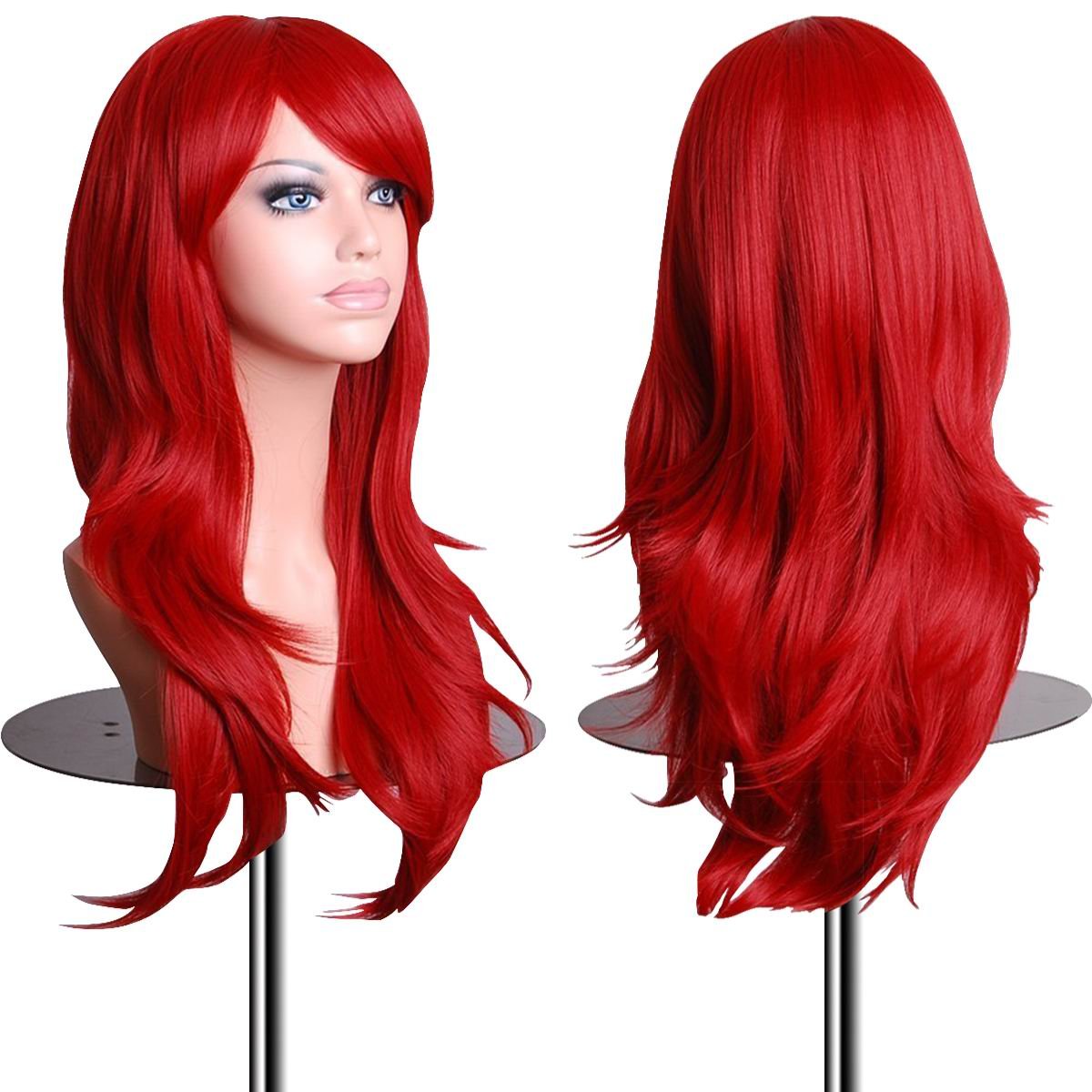 bangs long wave wig
