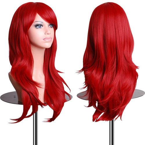 bangs long wave wig