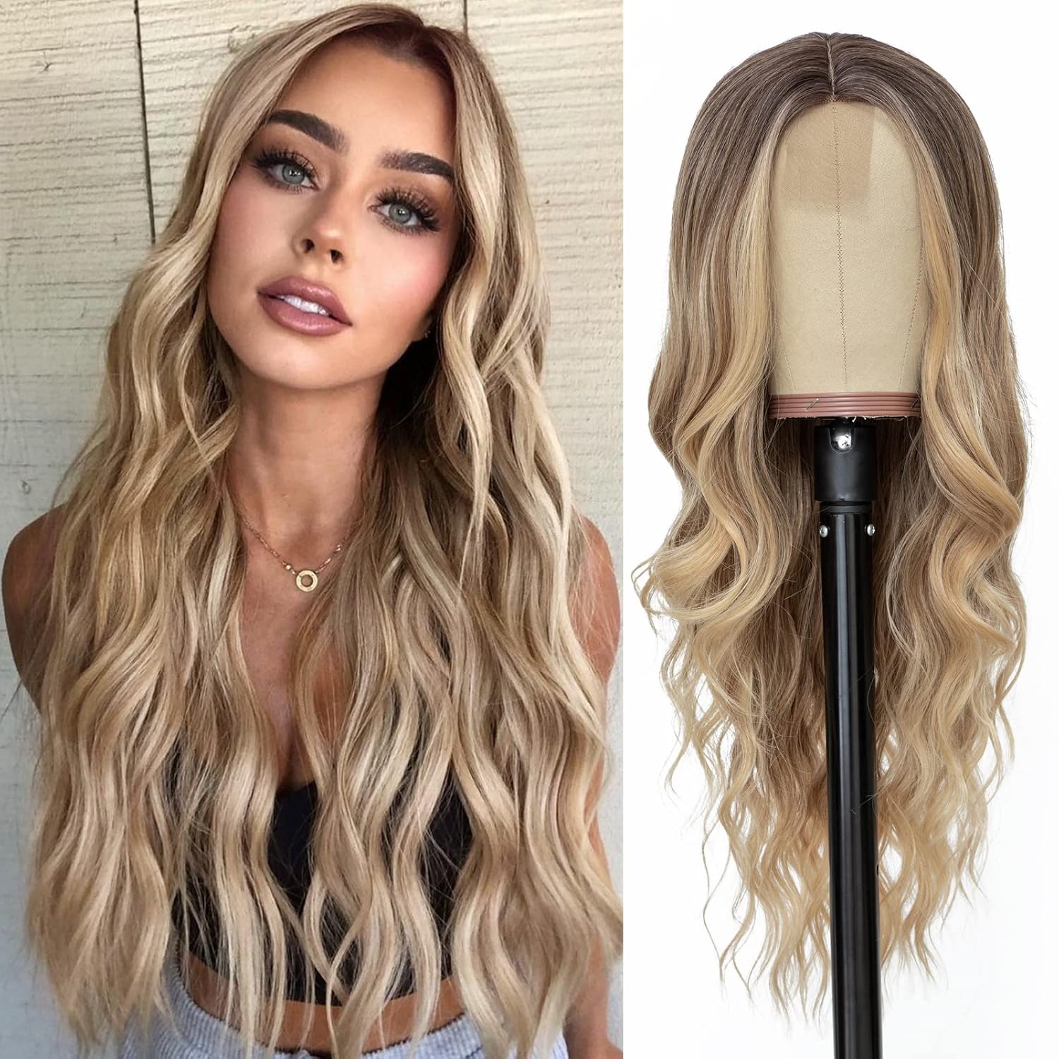 Brown Wavy Hairpiece Effortlessly Achieve a Natural