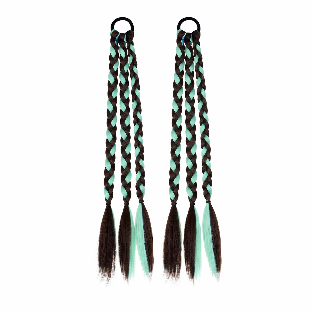 Elegant Curly Braided Ponytail Extensions – Stylish Long Braids for Women & Girls(One pair)