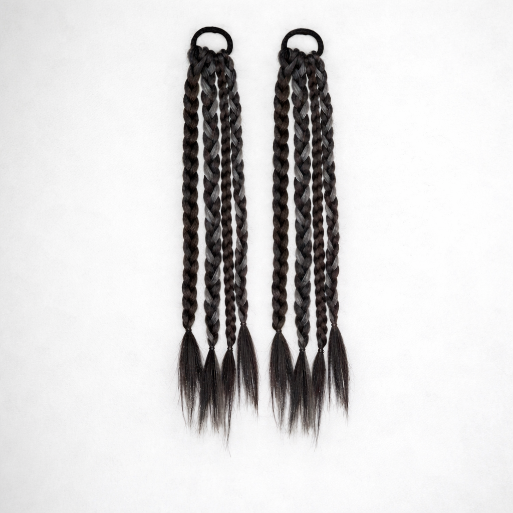 Elegant Curly Braided Ponytail Extensions – Stylish Long Braids for Women & Girls(One pair)